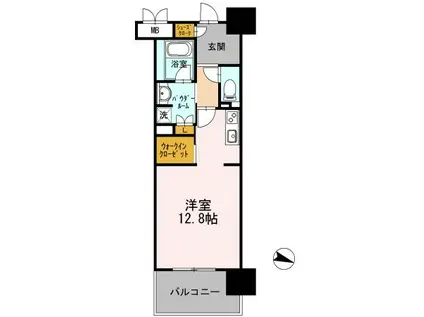 ロイヤルパークスERささしま イースト(ワンルーム/4階)の間取り写真