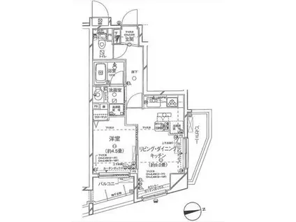 ルピナス大山グランドタワーIステージ(1LDK/3階)の間取り写真