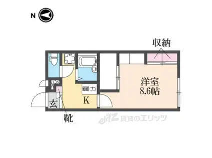 レオパレスサンハイム東難波(1K/2階)の間取り写真