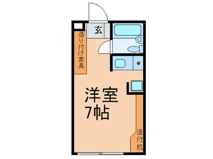 メゾネット信和(ワンルーム/2階)の間取り写真