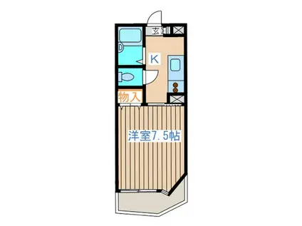 旭サークルコンフォート(1K/4階)の間取り写真