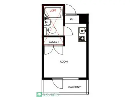 クラウディスプーン(ワンルーム/5階)の間取り写真