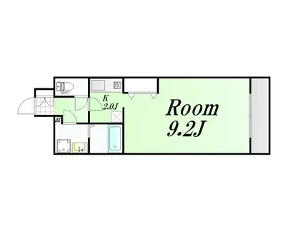 十三本町ウインズマンションII(1K/6階)の間取り写真