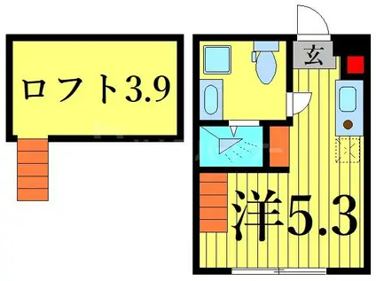 プティ一之江(ワンルーム/1階)の間取り写真