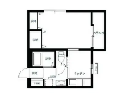 サンフラワー(1K/2階)の間取り写真