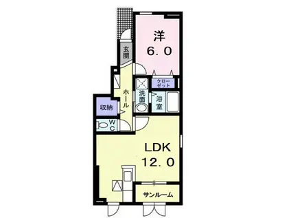 アリエッタ(1LDK/1階)の間取り写真