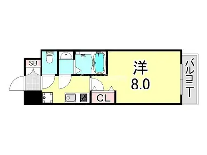 LIVIAZ KOBE SOLEIL(1K/10階)の間取り写真