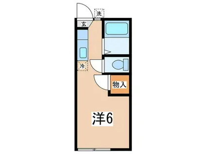 IVYガーデン(ワンルーム/1階)の間取り写真