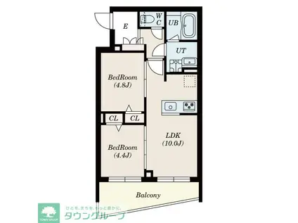 SーRESIDENCE高井戸イースト(2LDK/4階)の間取り写真