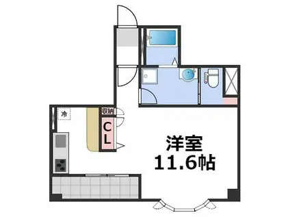 ヴェローナII(1K/2階)の間取り写真