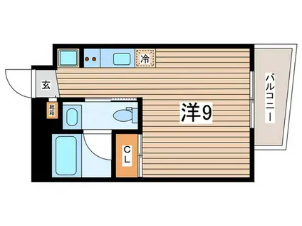 SPATIE OKURAYAMA(ワンルーム/1階)の間取り写真