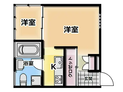 京都みやび(1SK/1階)の間取り写真