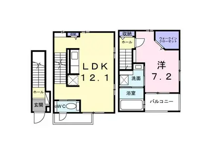 サンダーソニア(1LDK/2階)の間取り写真