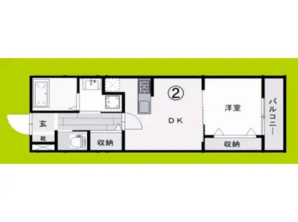 千島1丁目PJ(1DK/2階)の間取り写真