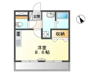 サンシャイン有松(ワンルーム/1階)の間取り写真