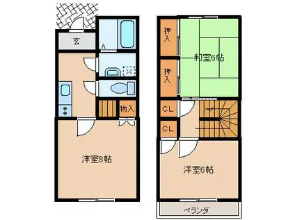 エクセル21(3K/1階)の間取り写真