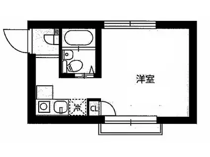 VILLA YUKOKUCHO(ワンルーム/3階)の間取り写真