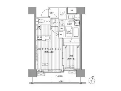 ヒューリックレジデンス千葉中央(1LDK/10階)の間取り写真