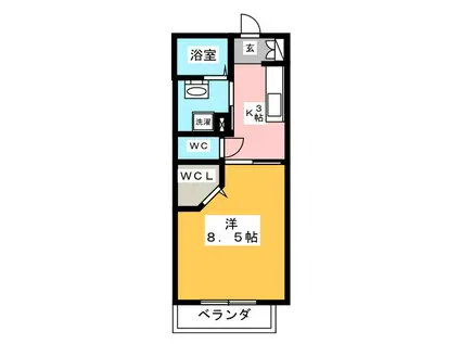 SHAMAISON REPOS(1K/2階)の間取り写真