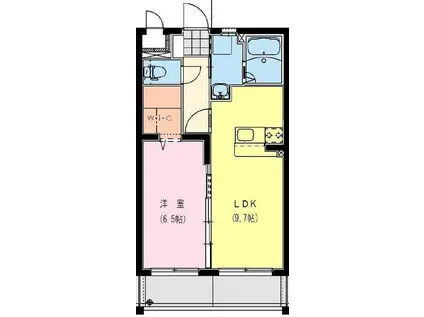 SUN LIGHT(1LDK/4階)の間取り写真