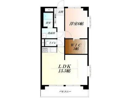 サンライズトップ WIFI対応(1LDK/1階)の間取り写真