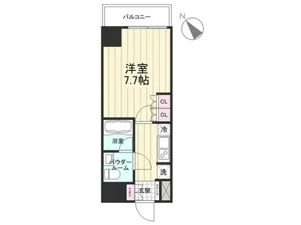 AZEST立川II(1K/7階)の間取り写真