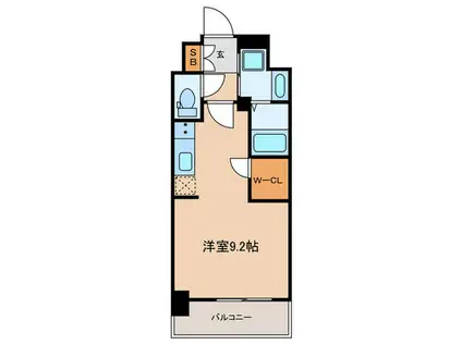 プレサンス神戸水木通ルミエス(ワンルーム/4階)の間取り写真