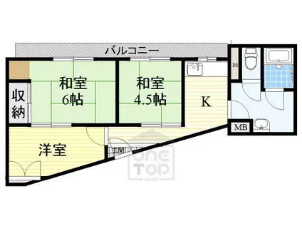 プレアール摂津鳥飼(3DK/3階)の間取り写真