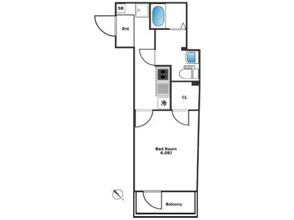 アンベリール代田橋(1K/3階)の間取り写真
