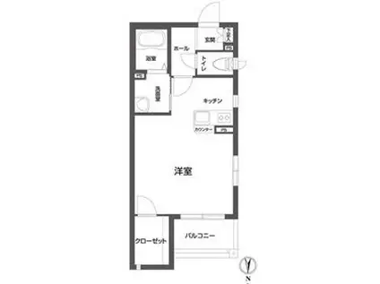 スターフィールドIII(ワンルーム/2階)の間取り写真