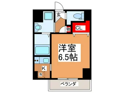 THE K′S VILLE(1K/2階)の間取り写真