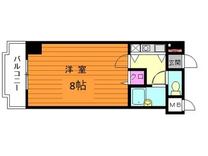 朝日プラザ香椎IIステーションスクエア(ワンルーム/5階)の間取り写真