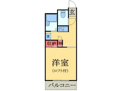 LPパティオ(1K/3階)の間取り写真