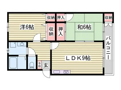 サンシャインA(2LDK/1階)の間取り写真