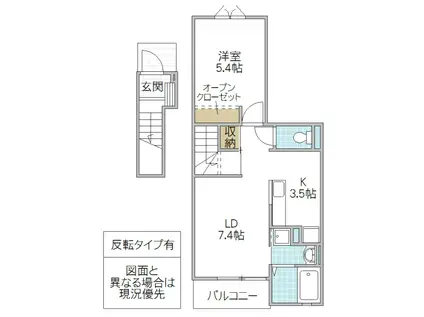 ベル・アンジュI(1LDK/2階)の間取り写真