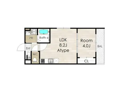 TIO RUHE (1LDK/3階)の間取り写真