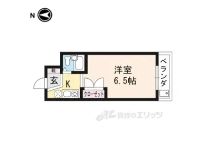 ソグノコート(1K/2階)の間取り写真