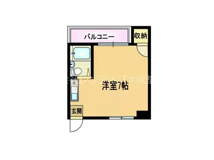 サンクチュアリ21(ワンルーム/3階)の間取り写真