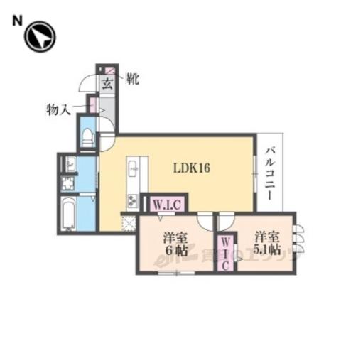 STグランツ(2LDK/2階)の間取り写真