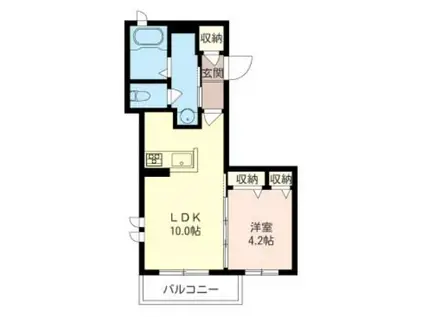 グランヒルズ(1LDK/2階)の間取り写真