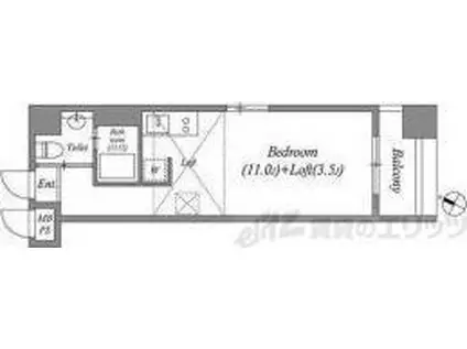 COSMOLIFE KATAYAMA(ワンルーム/6階)の間取り写真