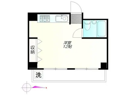 リエス本郷(ワンルーム/2階)の間取り写真