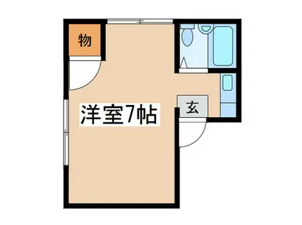 メゾン・ド・ジャン(ワンルーム/1階)の間取り写真