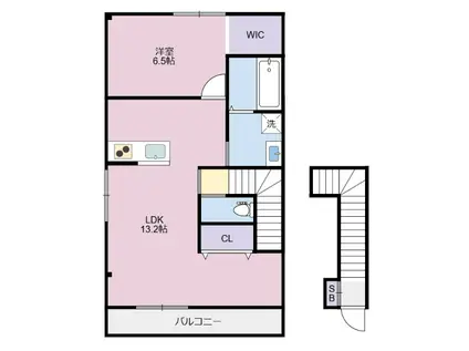 ANNE・STYLE(1LDK/2階)の間取り写真