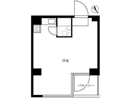 赤坂フローラビル(ワンルーム/5階)の間取り写真