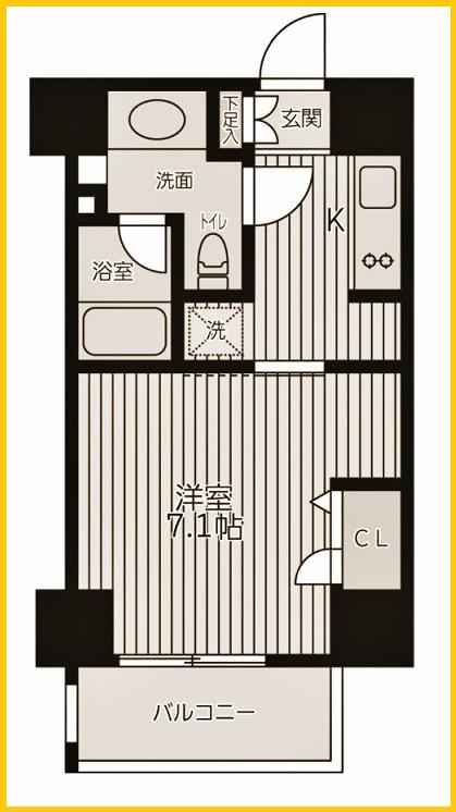 レジディア新横浜(1K/3階)の間取り写真