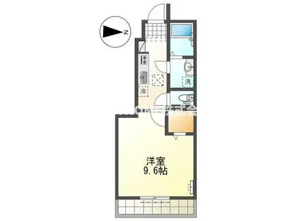 フロール・デ・セレッソII(1K/1階)の間取り写真