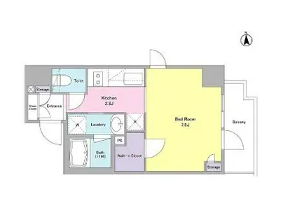 コンフォリア三田トロワ(1K/5階)の間取り写真