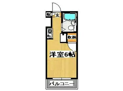 TOビル67(ワンルーム/3階)の間取り写真