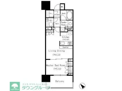 パークリュクス目黒(1LDK/5階)の間取り写真
